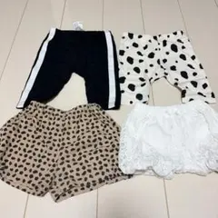 ベビー ハーフパンツ 4点セット 80cm　アニマル柄
