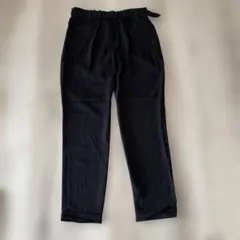LUCA 黒のストレートパンツ ウエストゴム ポケット付き
