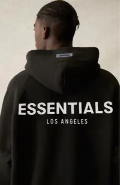 Essentials リフレクティブ 高級感パーカー後ろビッグロゴ フート付き