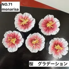 つまみ細工パーツ　NO.71 桜　グラデーション