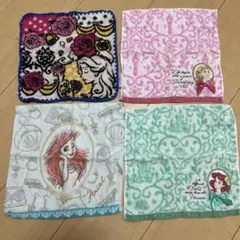 ディズニー　プリンセス　ハンカチセット　4枚