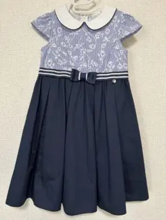 CHOPIN ワンピース 110cm 半袖 ネイビー ショパン　発表会のサムネイル
