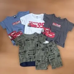 ディズニー カーズ マックイーンTシャツ セットアップ5枚セットサイズ100cm