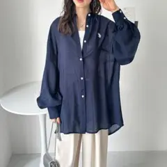 【2026年新品】U.S. POLO ASSN.バンドカラーシアーシャツのサムネイル