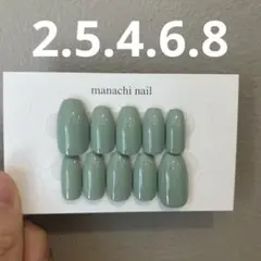 ネイルチップ ショートバレリーナ 現品販売 ライトグリーン ワンカラー