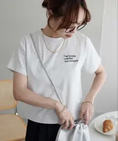3段口ゴ刺繍ショートTシャツ 《WEB限定》のサムネイル