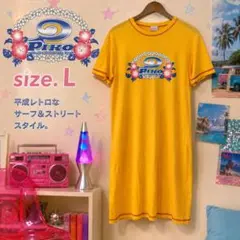 23大きいサイズ　PICO ピコ　90's Y2K ワンピース黄のサムネイル