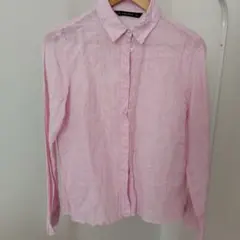 ZARA BASIC ピンク長袖シャツ XS