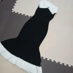 マーメイドワンピース白ワンショルダー