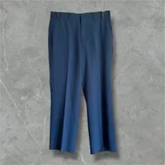 スラックス パンツ グレー M オフィスカジュアル ヴィンテージ センタープレス