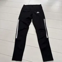 adidas ブラック レギンス サイドストライプ　OTサイズ