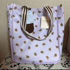PAUL & JOE ACCESSOIRES トートバッグ 猫柄 パープルのサムネイル