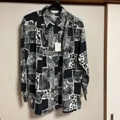 Raccommoder モノクロ 幾何学模様 長袖シャツ サイズ9号