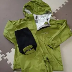 mont-bell レインスーツ130（上下セット）オリーブグリーン