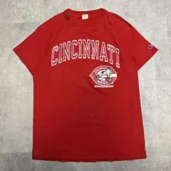80s チャンピオン トリコタグ 野球系 Tシャツ カレッジ 赤 L 大きめ