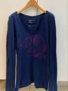 アメリカンイーグルの可愛いロングTシャツです！ブルー　S/Pのサムネイル