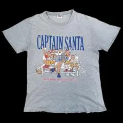 80s キャプテンサンタ 両面プリントTシャツ グレーMサイズのサムネイル
