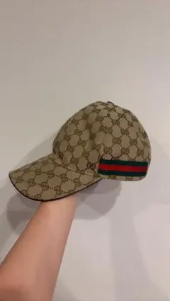 GUCCI ベージュ GGパターン キャップ