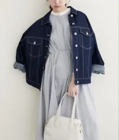 ナチュラルクチュール パール釦シャツワンピース