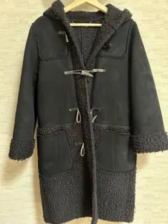 Mila Owen フード付きダッフルコート ブラック