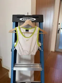 Nike ナイキDRI-FIT タンクトップ S ホワイト/ライム