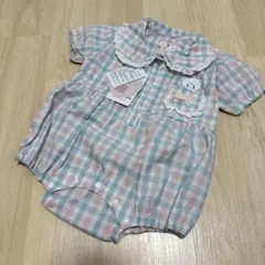 新品女の子半袖ロンパースシャツタイプ70cm