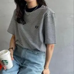フレッドペリー✨️ファインボーダー ワンポイントロゴ刺繍ショートスリーブTシャツ