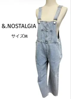 【&.NOSTALGIA】デニム サロペット オーバーオール ライトブルー Mのサムネイル