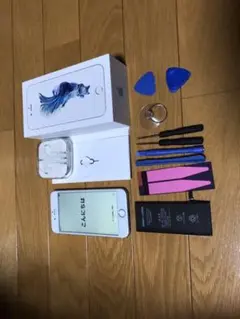iPhone 6s Silver 64 GB SIMフリー+交換用バッテリー