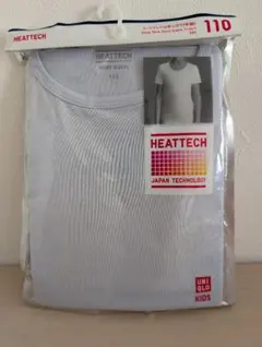 ユニクロ　UNIQLOヒートテック UネックT　半袖 110 ライトブルー　新品