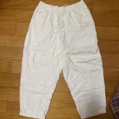 GU カジュアルパンツ ホワイト ウエストゴムL