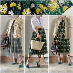 lovers birthday 刺繍セットアップ　38 日本製　ウエストゴム