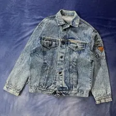 80s VINTAGE Gジャン ケミカルウォッシュ 42TALON DENIM