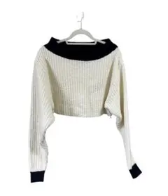 長袖 GYDA ジェイダ【F】レディース ショート丈 ニットセーター ローゲージ