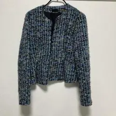 ヨーコチャン ノーカラージャケット ツイード　YOKO CHAN ヨーコチャン ノーカラージャケット ツイード YOKO CHAN