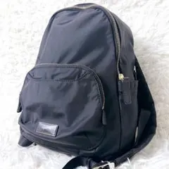 agnes b. ナイロン リュック バックパック ブラック ゴールド金具 ロゴのサムネイル
