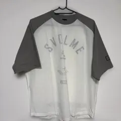 SVOLME ラグランTシャツ ホワイト グレー
