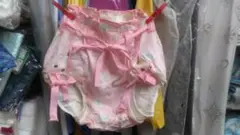 子供用おむつカバー　ピンク　スポンジ　昭和レトロ　未使用 おむつカバー 昭和レトロ ピンク(おむつカバー)｜売買された