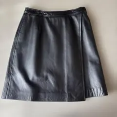 レザー ミニタイトスカート 黒