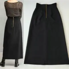【美品】24AW✨️アーバンリサーチロッソ　ロングAラインスカート　ブラック