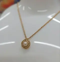 Christian Dior ネックレス ラインストーン パール