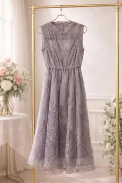 【未着用】Dorry Doll 総レースドレス グレージュ 結婚式 二次会のサムネイル