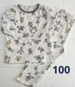 ミッキー パジャマ 薄手長袖 100size　 futafuta