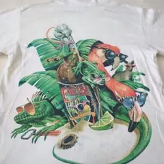 90s usa製 カリビアンソウルＴシャツ　アニマル　トカゲのサムネイル