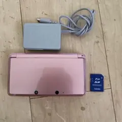 3DS 本体 ミスティピンク 充電アダプター SDカード付