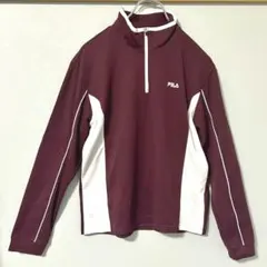 FILA ジャージ 上 ハーフジップ 赤紫 XLのサムネイル