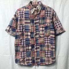 CORISCO パッチワーク チェック シャツ アメカジ 古着 90s Y2Kのサムネイル