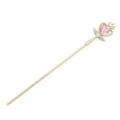 F7160魔法棒かんざし　ハート型髪飾り　簪 ヘアアレンジ 一本挿し　かんざし