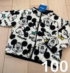 新品 ディズニー ミッキーマウス あったか フリース アウター 100