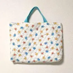 ❉レッスンバッグ❉通園通学バッグ❉ぞう❉キルティング❉内布つき❉